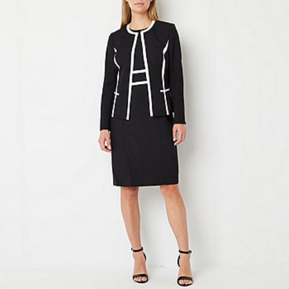 Black Label Black Blazer with White Trim XL or 18 size - Picture 2 of 6